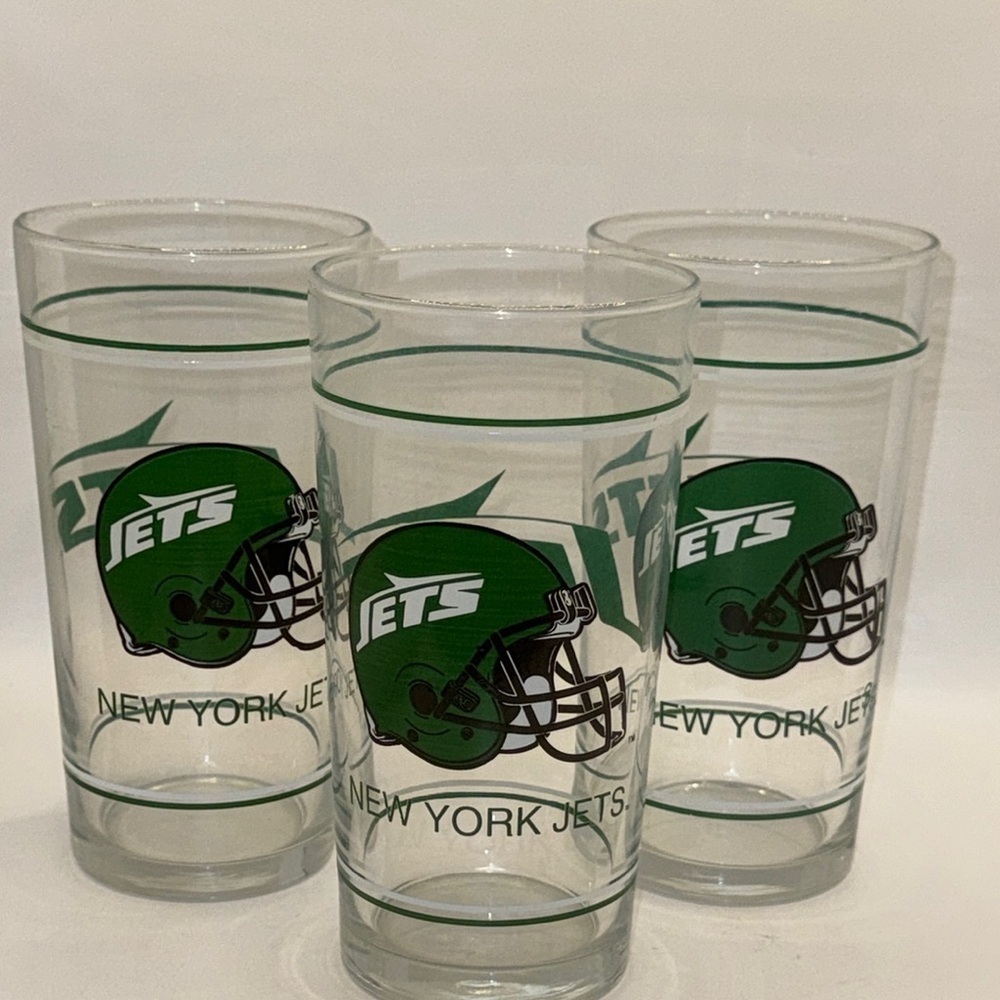 New York Jets Green Glass Tumbler Set